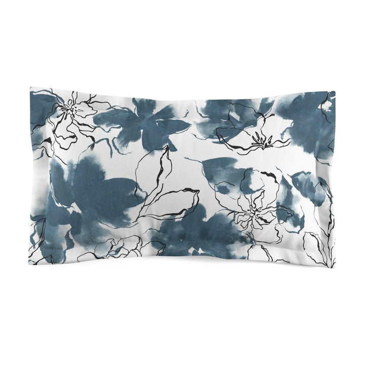 Brushed Blue Floral Boho Pillow Sham - The Boho Berry