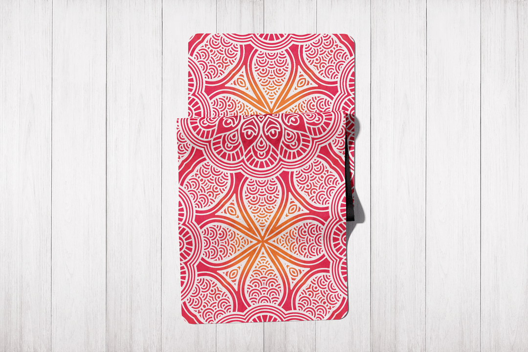 Fire Mandala Boho Vegan Suede Yoga Mat - The Boho Berry