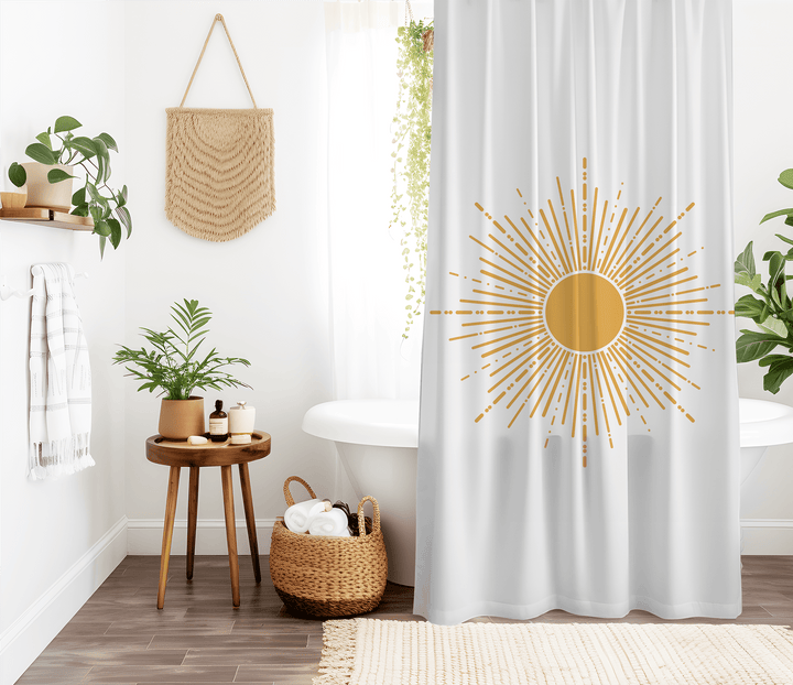 Golden Sun Boho Shower Curtain - The Boho Berry