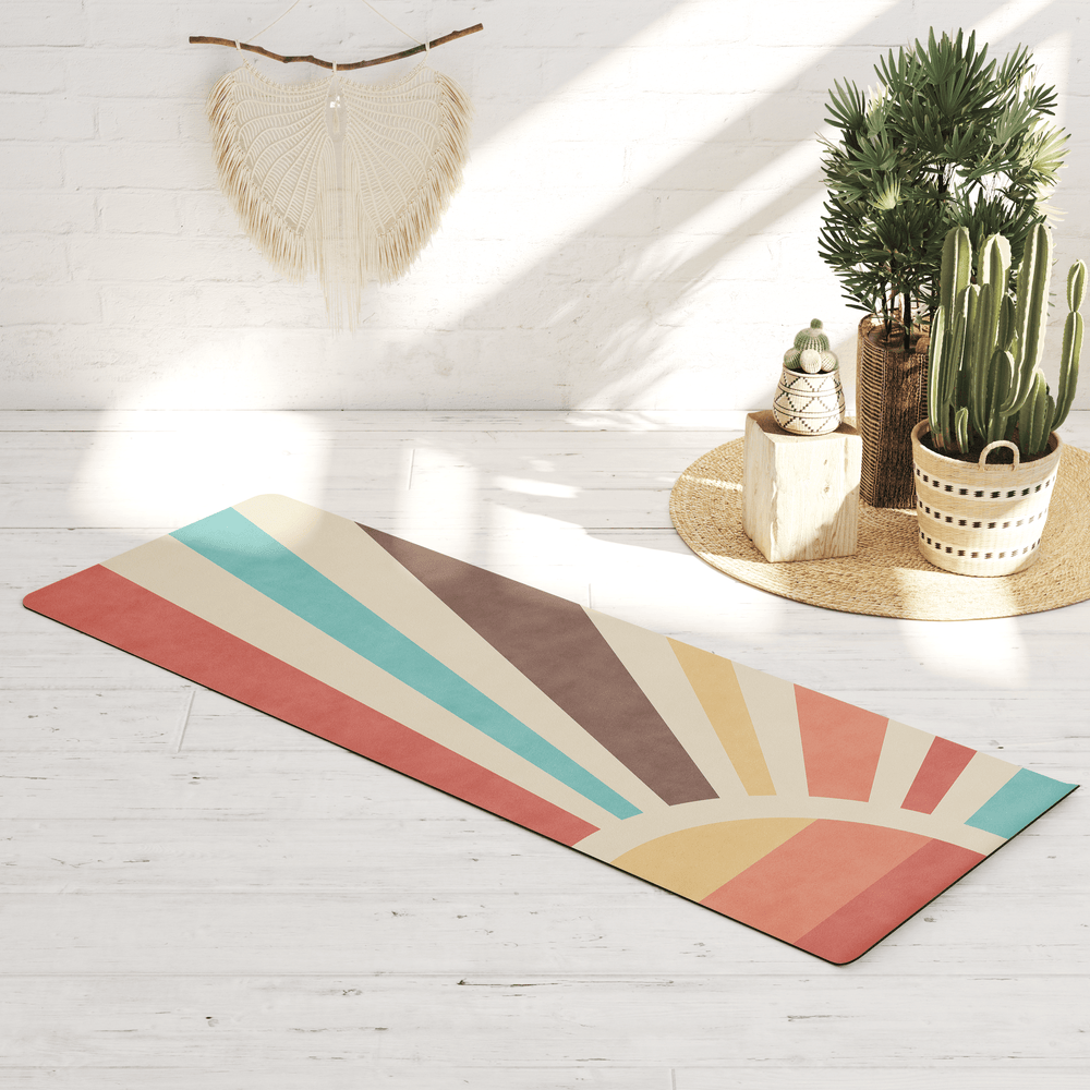 Hippie Sun Boho Vegan Suede Yoga Mat - The Boho Berry