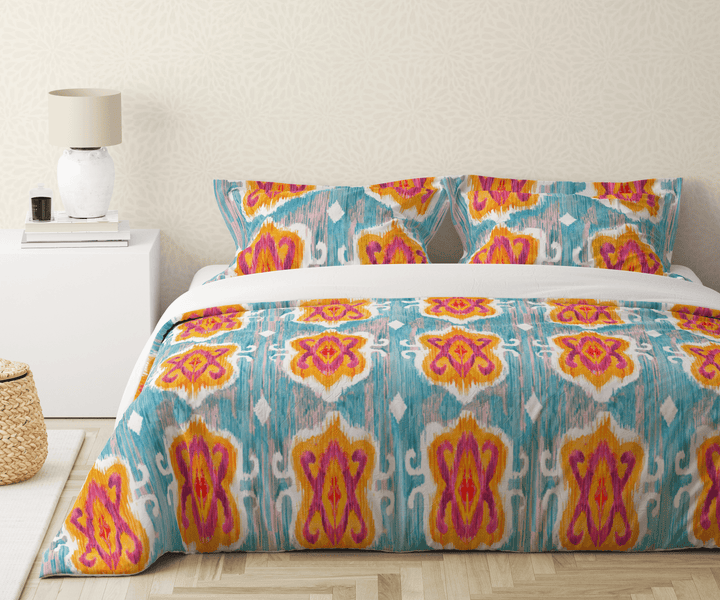 Ikat Blossom Boho Duvet Cover - The Boho Berry