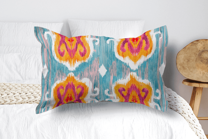 Ikat Blossom Boho Pillow Sham - The Boho Berry