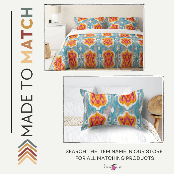 Ikat Blossom Boho Pillow Sham - The Boho Berry