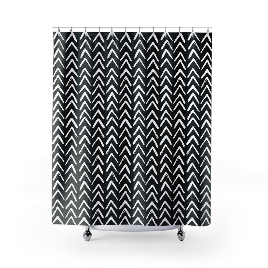 Mudcloth Black-White Boho Shower Curtain - The Boho Berry