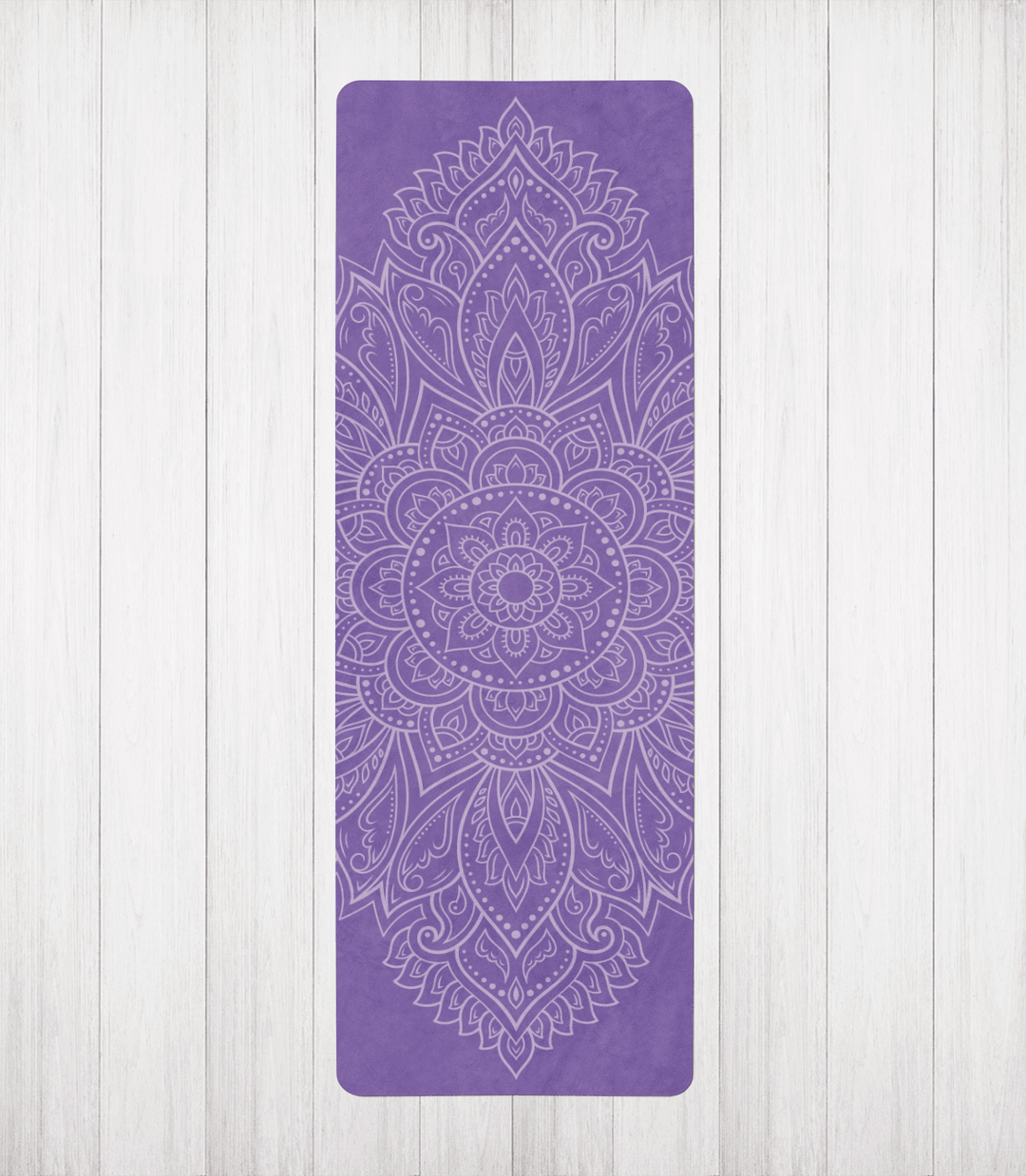 Purple Mandala Boho Vegan Suede Yoga Mat - The Boho Berry