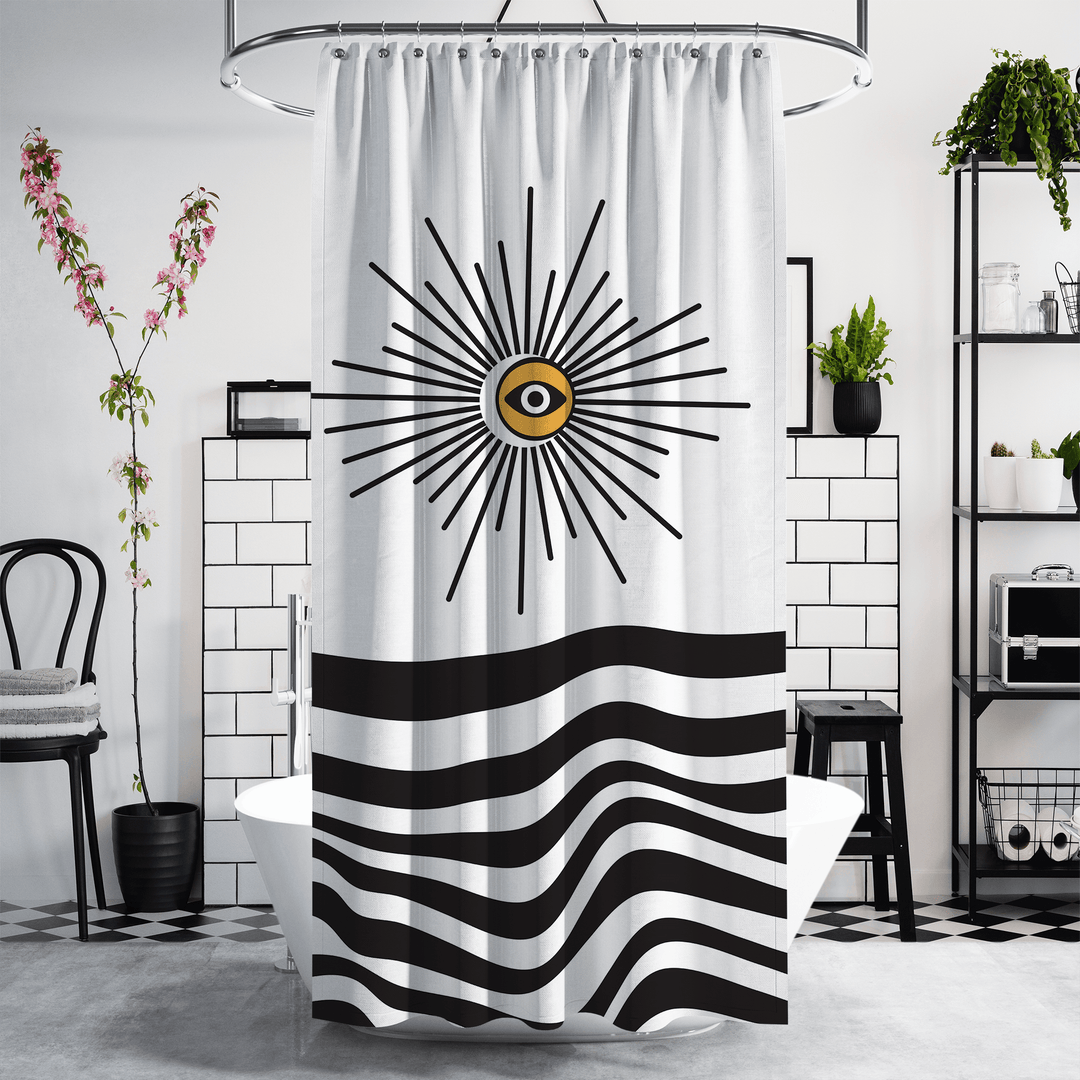 Sun Moon Eye Boho Shower Curtain - The Boho Berry