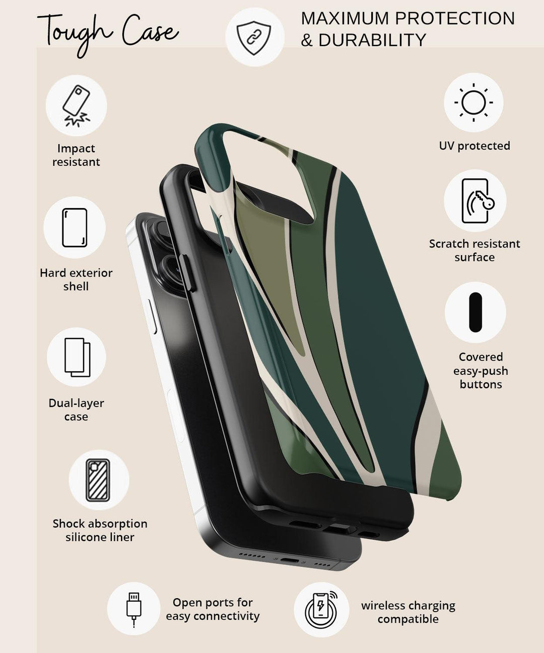 a phone case is shown with instructions on how to use it