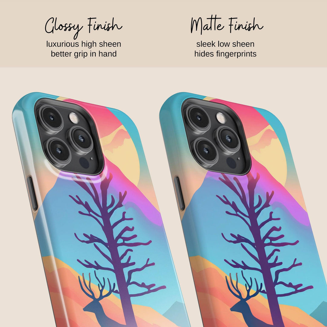 a phone case with a picture of a tree on it